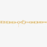 (H-I / Si2) Womens White Diamond 14K Gold Over Silver 16 1/2 Inch Chevron Necklace