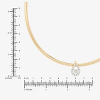 (H-I / Si2) Womens 1/3 CT. T.W. Lab Grown White Diamond 14K Gold Over Silver 17 Inch Pendant Necklace