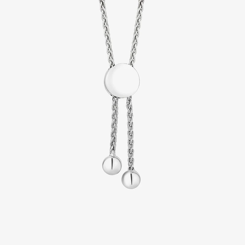 (I, I2) Womens 1/10 CT. T.W. Lab Grown White Diamond Sterling Silver Heart Bolo Bracelet