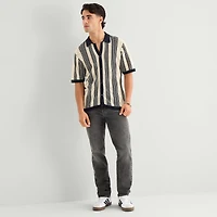 Arizona Mens Short Sleeve Button Polo Sweater