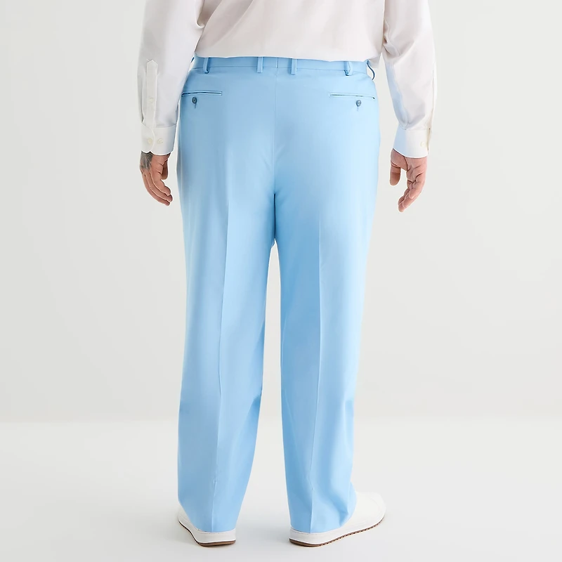 J. Ferrar Ultra Comfort Mens Big and Tall Stretch Fabric Regular Fit Flat Front Suit Pant