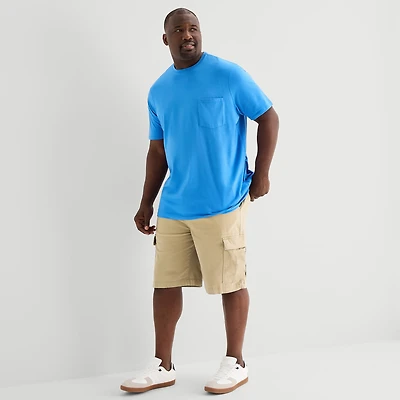 St. John's Bay Comfort Waist 10" & 11" Mens Mid Rise Big and Tall Stretch Fabric Cargo Short