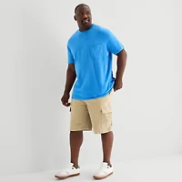 St. John's Bay Comfort Waist 10" & 11" Mens Mid Rise Big and Tall Stretch Fabric Cargo Short