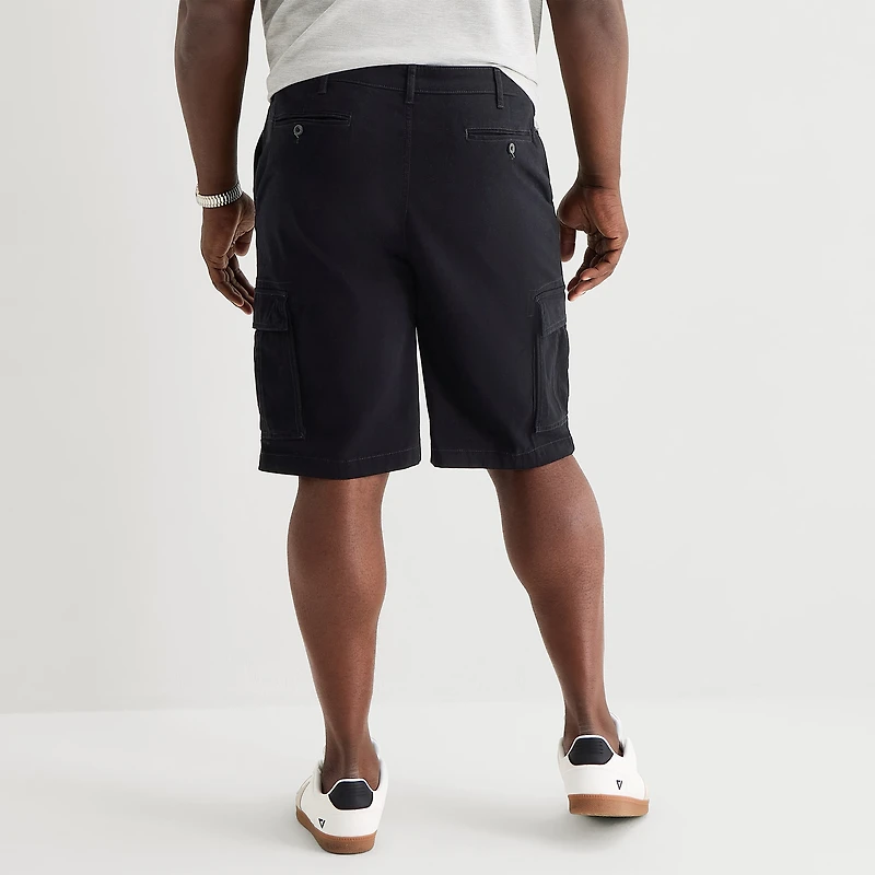 St. John's Bay Comfort Waist 10" & 11" Mens Mid Rise Big and Tall Stretch Fabric Cargo Short