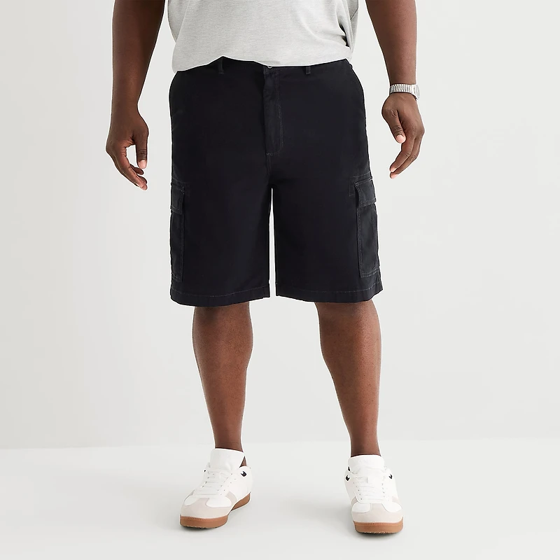 St. John's Bay Comfort Waist 10" & 11" Mens Mid Rise Big and Tall Stretch Fabric Cargo Short