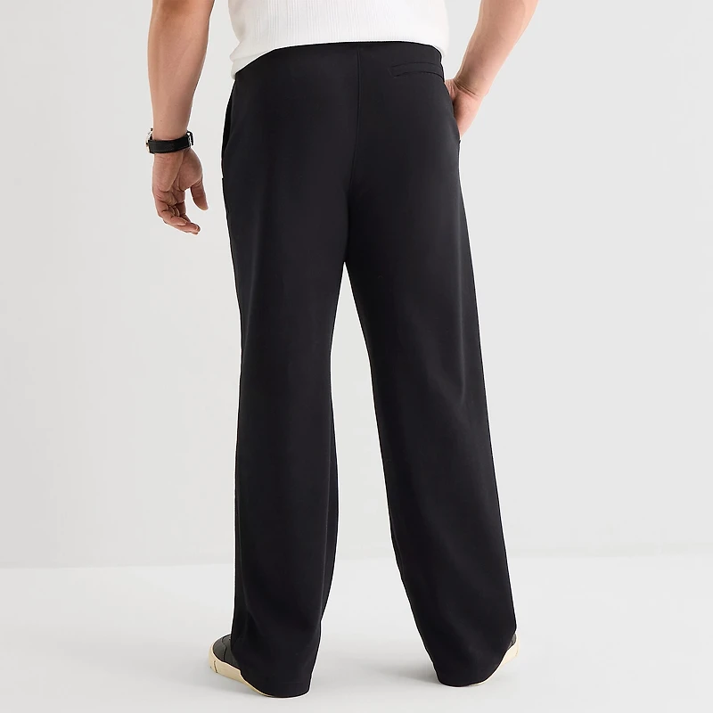 Shaquille O'Neal XLG™ Double Knit Mens Straight Mid Rise Classic Fit Big and Tall Track Pant