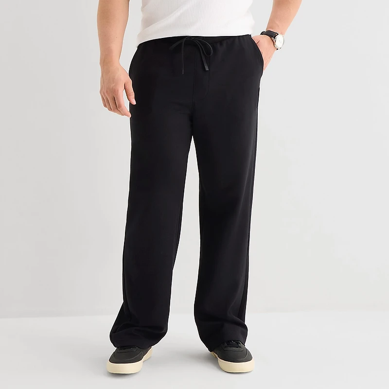 Shaquille O'Neal XLG™ Double Knit Mens Straight Mid Rise Classic Fit Big and Tall Track Pant