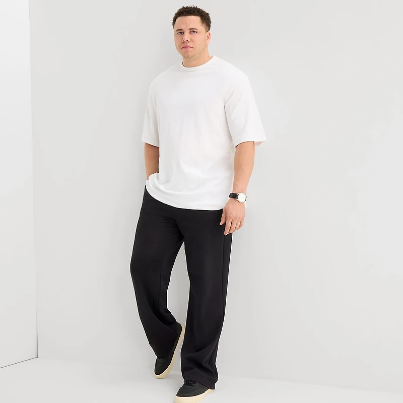 Shaquille O'Neal XLG™ Double Knit Mens Straight Mid Rise Classic Fit Big and Tall Track Pant
