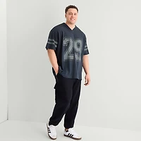Arizona Mens V Neck Short Sleeve Big and Tall Jersey
