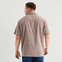Arizona Mens Short Sleeve Classic Fit Big and Tall Button-Down Shirt