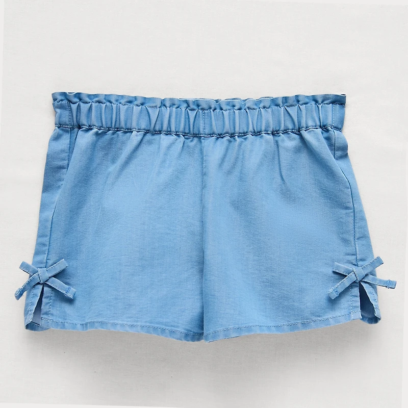 Okie Dokie Chambray Toddler & Little Girls Pull-On Short