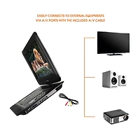 Trexonic 14.1" Portable DVD Player with TFT-LCD Screen and USB/SD/AV Inputs