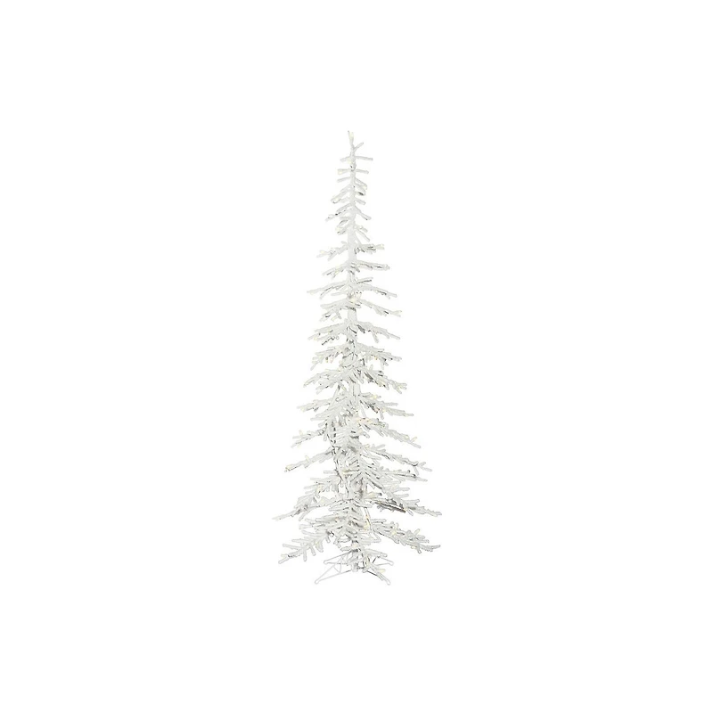 Vickerman 1/2 Foot Pre-Lit Flocked Christmas Tree