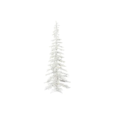Vickerman 1/2 Foot Pre-Lit Flocked Christmas Tree