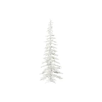 Vickerman 1/2 Foot Pre-Lit Flocked Christmas Tree