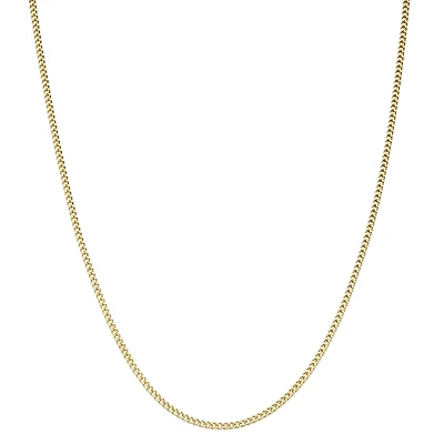 Children's 14K Yellow Gold over Silver Curb Chain Necklace