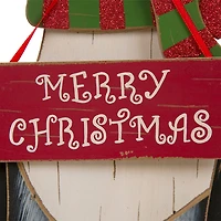 Glitzhome Wooden Christmas Dog Christmas Figurine