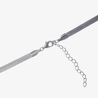 Silver Reflections Womens Pure Silver Over Brass 16 Inch Herringbone Chain Necklace