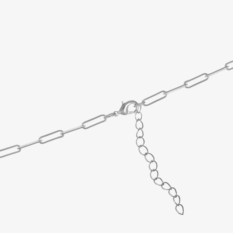 Silver Reflections Womens Pure Silver Over Brass Inch Link Chain Necklace