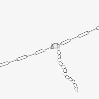 Silver Reflections Womens Pure Silver Over Brass Inch Link Chain Necklace