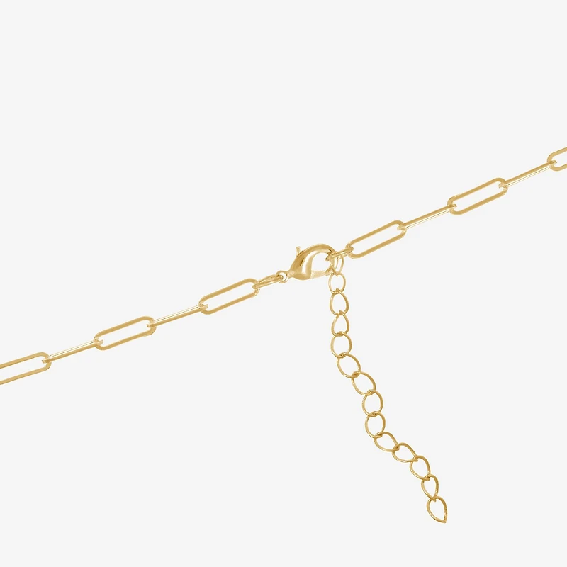 Silver Reflections Womens 14K Gold Over Brass 18 Inch Link Chain Necklace
