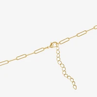 Silver Reflections Womens 14K Gold Over Brass 18 Inch Link Chain Necklace