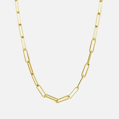 Silver Reflections Womens 14K Gold Over Brass 18 Inch Link Chain Necklace