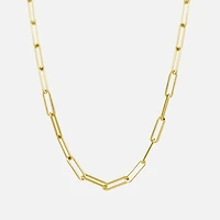Silver Reflections Womens 14K Gold Over Brass 18 Inch Link Chain Necklace