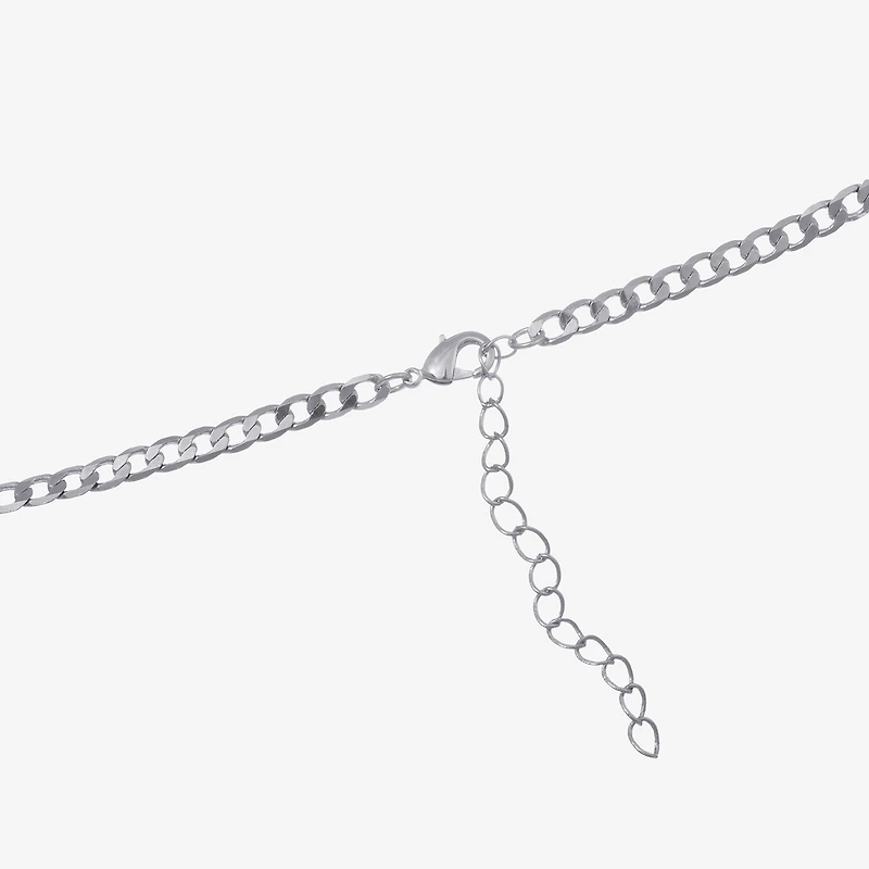 Silver Reflections Womens Pure Silver Over Brass Inch Link Chain Necklace
