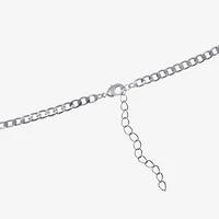 Silver Reflections Womens Pure Silver Over Brass Inch Link Chain Necklace