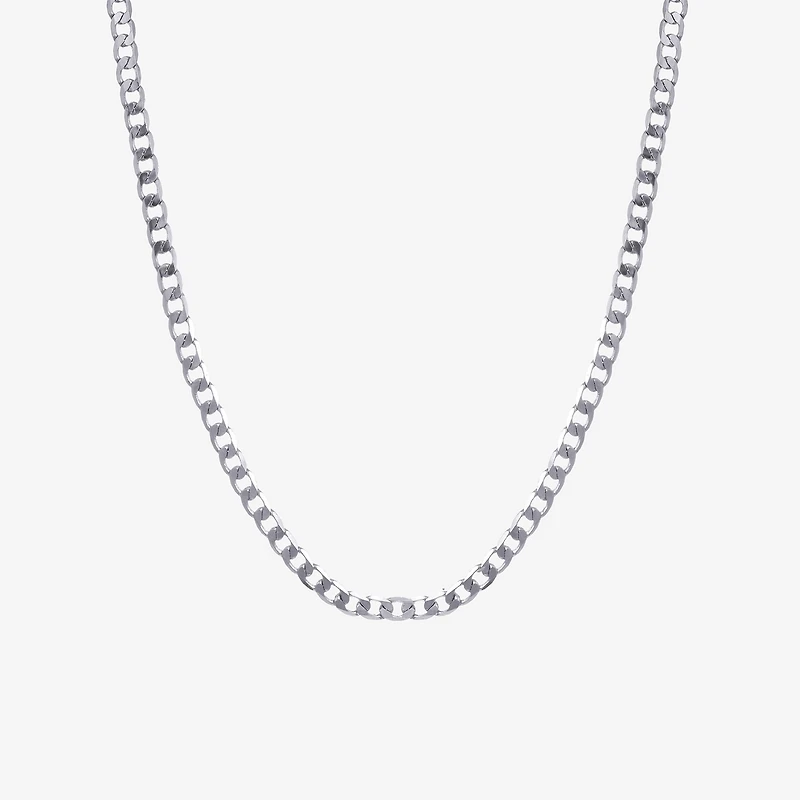 Silver Reflections Womens Pure Silver Over Brass Inch Link Chain Necklace