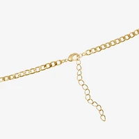 Silver Reflections Womens 14K Gold Over Brass 16 Inch Link Chain Necklace
