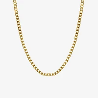 Silver Reflections Womens 14K Gold Over Brass 16 Inch Link Chain Necklace
