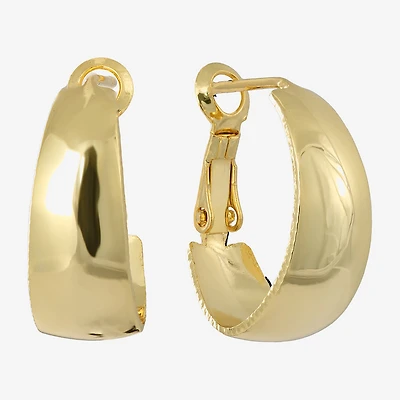 Silver Reflections Womens 14K Gold Over Brass 20mm Hoop Earrings