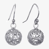 Silver Reflections Womens Pure Silver Over Brass Drop Earrings