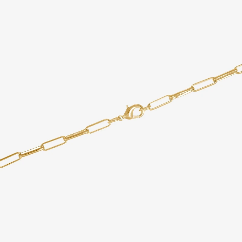 Silver Reflections Womens 14K Gold Over Brass 18 Inch Link Chain Necklace