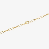 Silver Reflections Womens 14K Gold Over Brass 18 Inch Link Chain Necklace