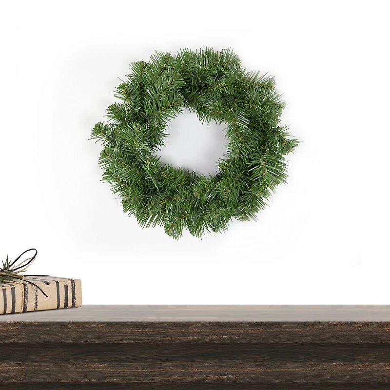 Canadian Pine Mini Artificial Christmas Wreath  12-Inch  Unlit