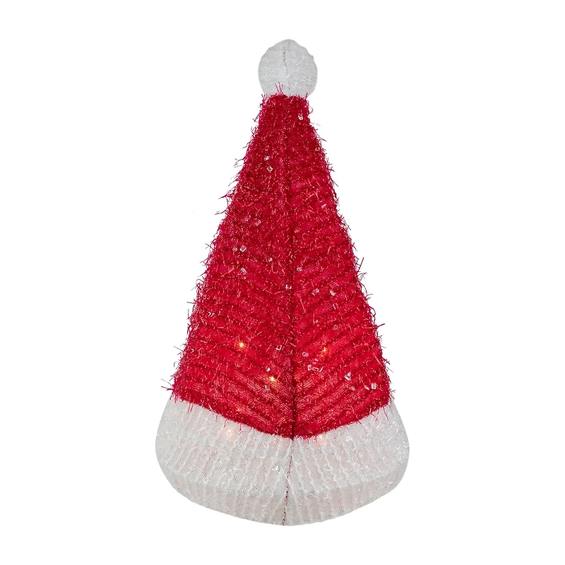 12.25'' Lighted Santa Hat Christmas Tree Topper Clear Lights