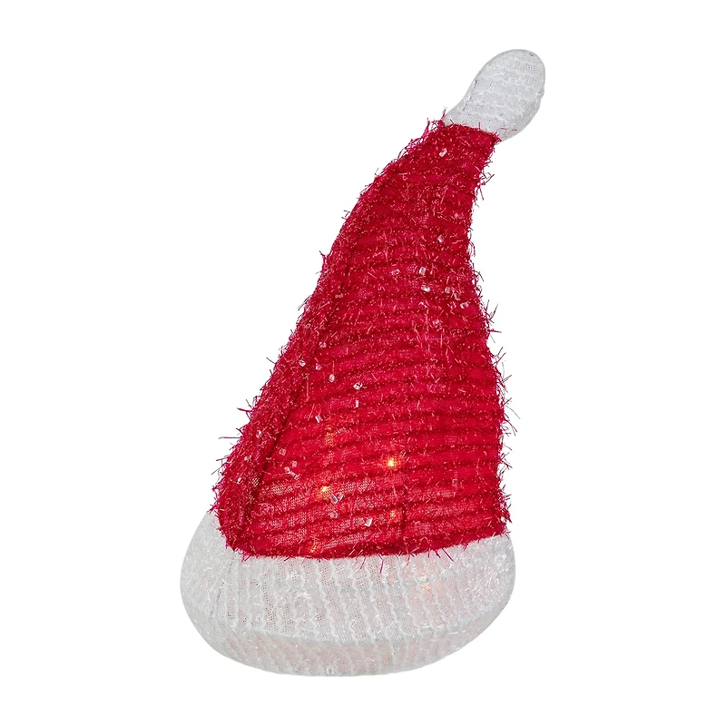 12.25'' Lighted Santa Hat Christmas Tree Topper Clear Lights
