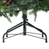 7' Full Snowy Delta Pine with Cones Artificial Christmas Tree  Unlit