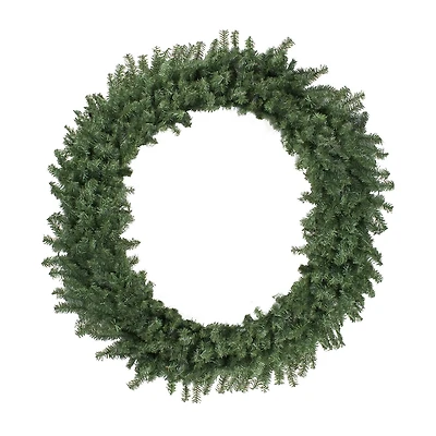 Green Canadian Pine Commercial Size Artificial Christmas Wreath 72-Inch Unlit