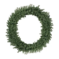 Green Canadian Pine Commercial Size Artificial Christmas Wreath  72-Inch  Unlit