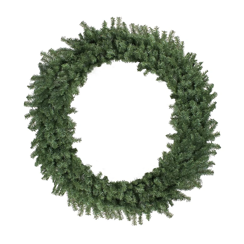 Green Canadian Pine Commercial Size Artificial Christmas Wreath 72-Inch Unlit