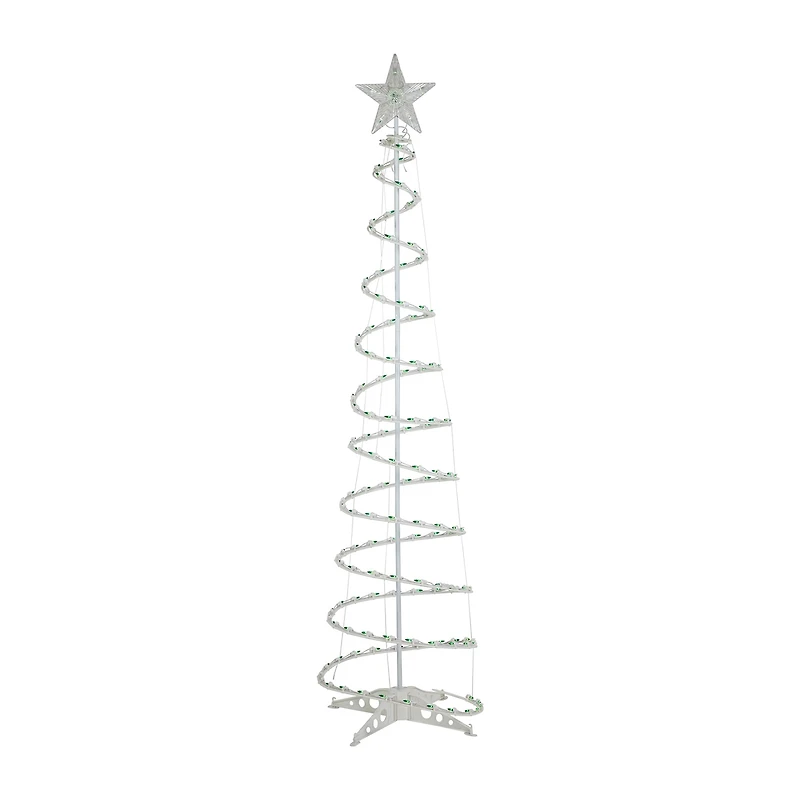 Set of 3 Green Lighted Spiral Christmas Trees 3' 4' and 6'