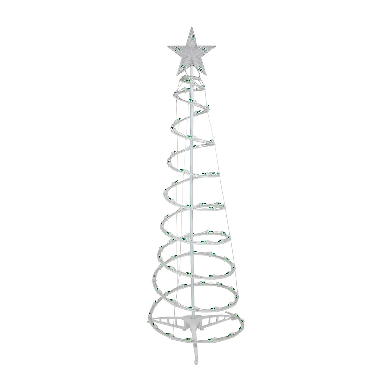 Set of 3 Green Lighted Spiral Christmas Trees 3' 4' and 6'