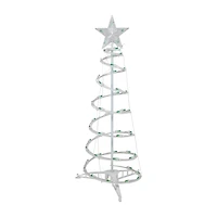 Set of 3 Green Lighted Spiral Christmas Trees  3'  4'  and 6'
