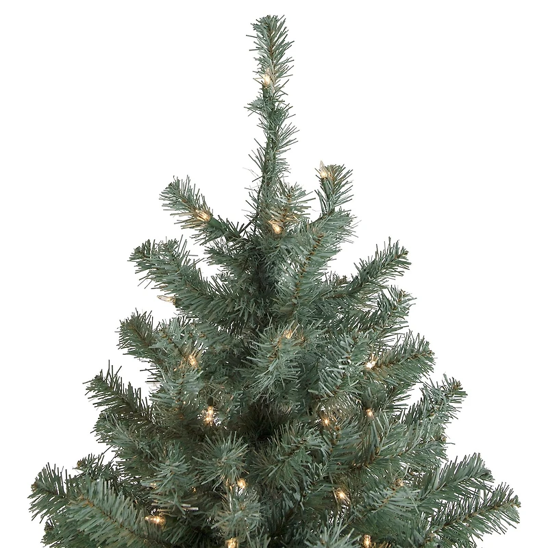 7.5' Pre-Lit Colorado Blue Spruce Artificial Christmas Tree Clear Lights