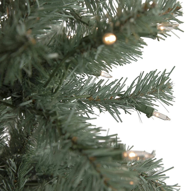 7.5' Pre-Lit Colorado Blue Spruce Artificial Christmas Tree Clear Lights
