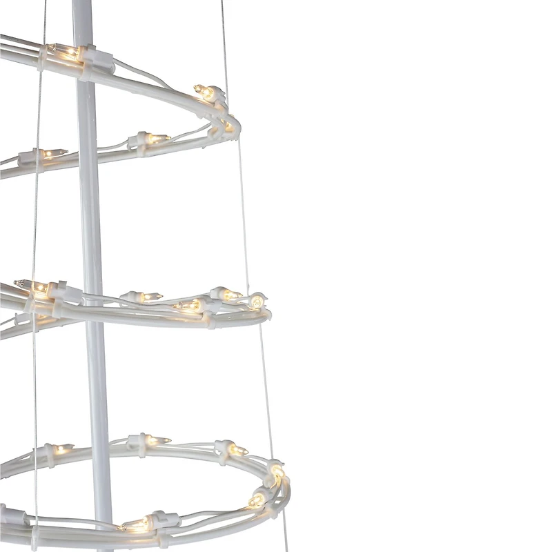 Set of 3 Clear Lighted Spiral Christmas Trees - 3' 4' and 6'